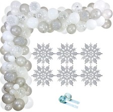 Silver White Balloon Arch