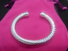 Sterling silver torque cuff - sterling,