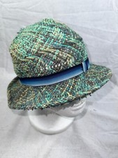 MONSOON GIRLS KIDS GREEN MIX PAPER SUMMER HAT UK SIZE 3-6YRS HT014
