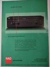 NAD 317 One Bell One Whistle Button to Turn Off Vintage Print Ad