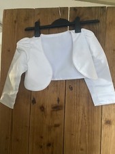 Girls White Bolero Jacket  Age 3-4 - Party Holy Communion Wedding MayProcession