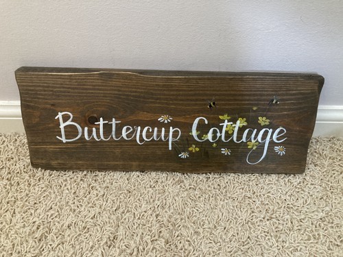 Rustic wooden buttercup - wooden,