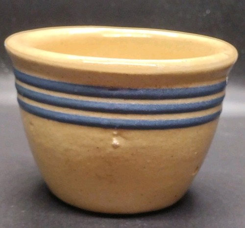 Yellow ware three band blue - three,