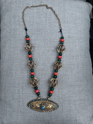 Vintage tibetan necklace - tibetan,
