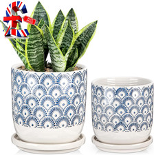 2PCS Ceramic Plant Pots 13CM