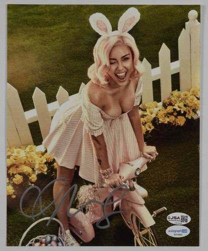 Miley cyrus jsa signed - cyrus,