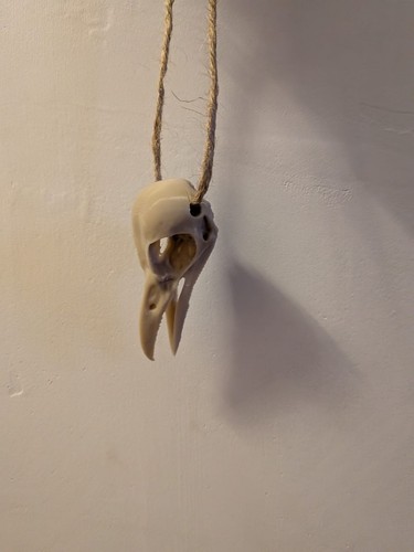 Crow skull pendant small - crow, –