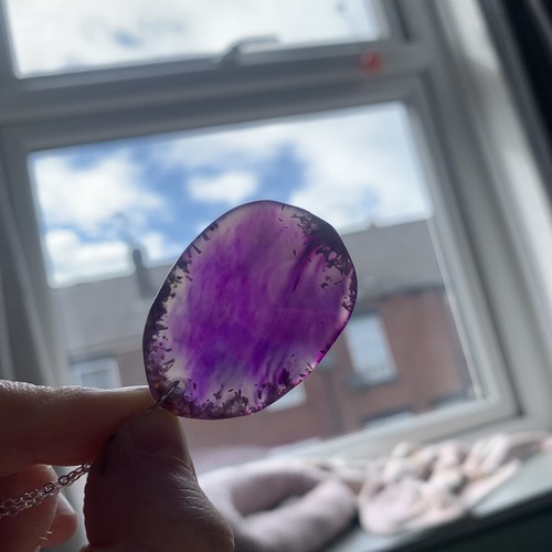 Purple polished geode - purple,