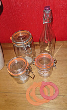 Four Kilner Glass Bottle and Jars + 3 Spare Seals