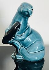 Genuine Vintage ‘Poole’ Pottery Otter with Fish Figurine