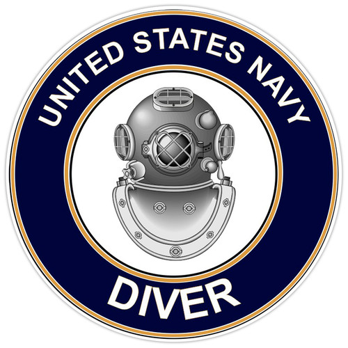 Navy diver bumper sticker - navy,