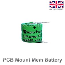 Varta Compatible 2/V40H / V40H Ni-MH 2.4V 40mAh 2 Pin Button Cell Battery