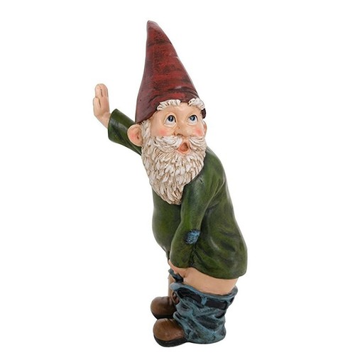 Garden gnome statue naughty - garden,