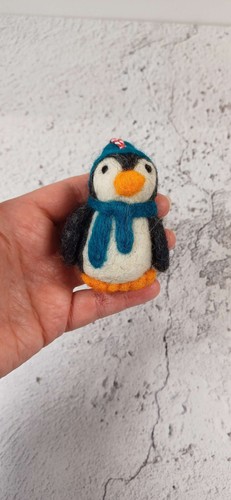 Felt penguin decoration - felt,