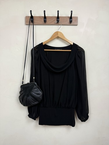 Coast black blouse top uk8 - top,
