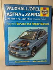 HAYNES OWNERS WORKSHOP MANUAL VAUXHALL ASTRA ZAFIRA 1998/2004 PETROL