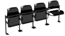 Row of 4 Stadium Tip Up Seats