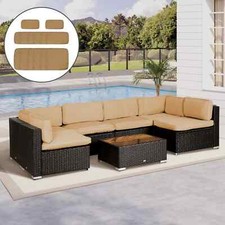 Cushion Covers Rattan Sofa Set