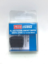 Peco PL-26W White Lever Operated Passing Contact Switch for Points, PL-10 etc