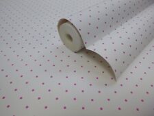 Pink Polka Dot Wallpaper - 36171603  - Shabby Chic Dotty  - Jacadi Decor 