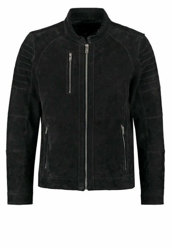 Men black suede leather - suede,