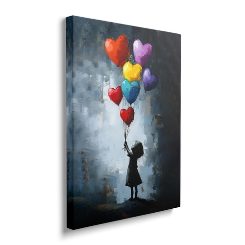Banksy girl canvas wall art - canvas,