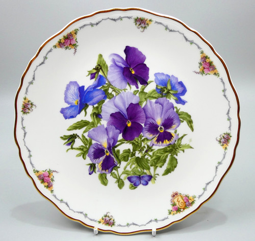 Royal albert pansies plate - pansies,