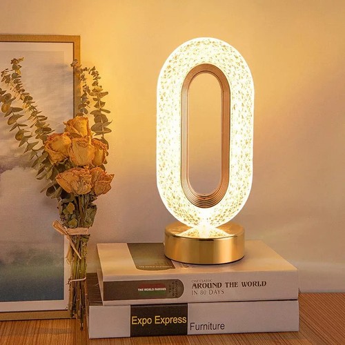 Usb led crystal table lamp - table,