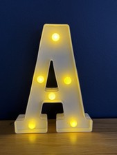  LED Light Up Letters A. Warm White Lights Standing  21CM 