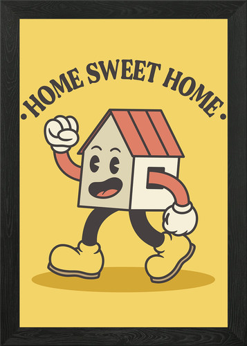 Cartoon home sweet framed - cartoon,