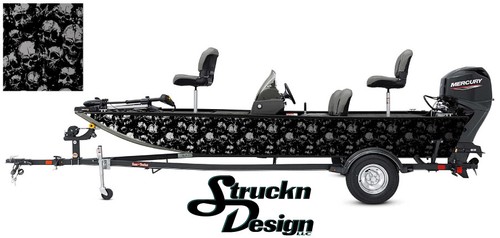 Grayscale skulls graphic - grayscale,
