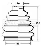 FIRST LINE Front Outer CV Boot Kit for Citroen DS3 THP 165 1.6 (10/14-07/15)