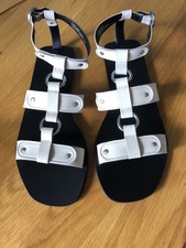 Women’s NEXT Gladiator Leather Sandals Cream Eur 40 UK Size 6.5