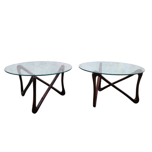 Pair wooden and glass - wooden,