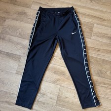 Nike Mens Swoosh Tracksuit Bottoms M Black/White