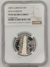 2009 Kew Gardens Proof 50p NGC