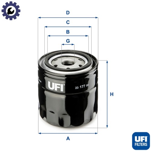 Oil filter 177 for - filter, 23.177.00