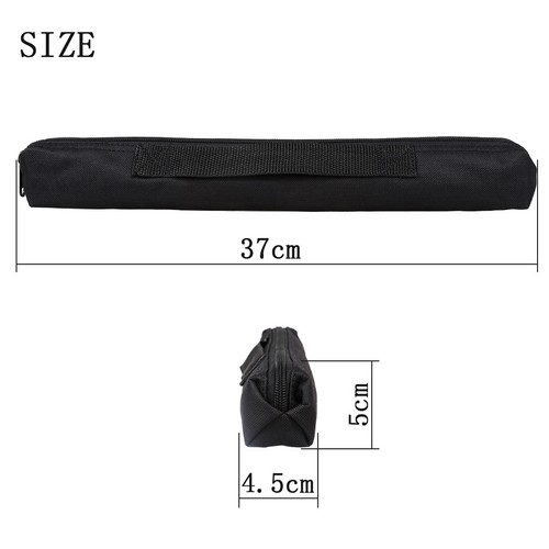 Black vertical flute carry bag - black,