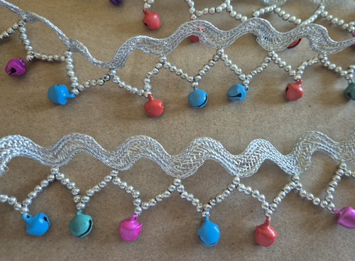 Metallic silver ric rac - metallic,