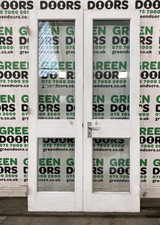 HALF PANEL FRENCH DOORS WOODEN