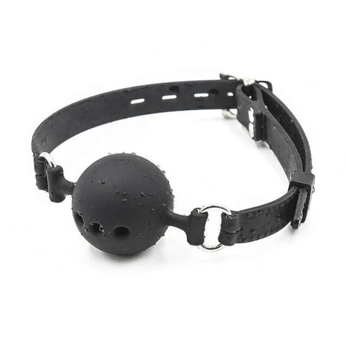 Silicone ball gag black - silicone,