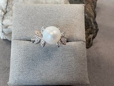 Clogau Silver & 9ct Rose Gold Queens Jubilee Pearl Ring Size P £230 off Rare