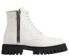 GUCCI Apollo GG Supreme Leather Kensington Supreme Platform Ankle Boots EU 40.5