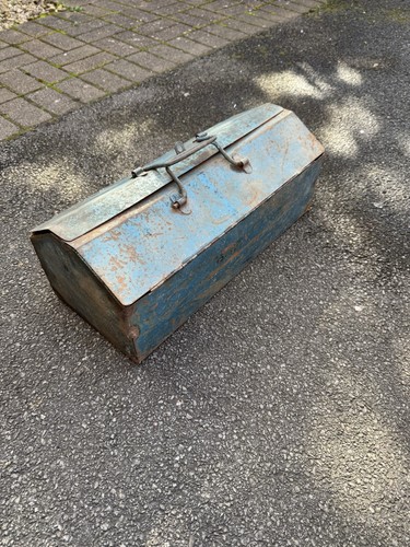 Vintage blue metal tool - vintage,