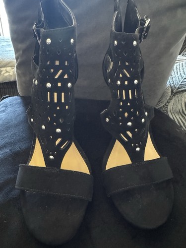 Avon black studded gladiator - black,