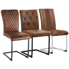 Set of 4 Dining Chairs Faux