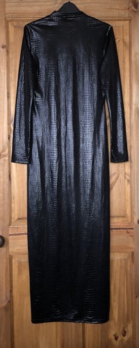 Black leather snakeskin - black,