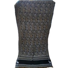 Stunning Gold & Black Woven Egyptian Throw For The Home - Bedroom Or Lounge Grey