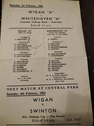 Vintage rugby league - league, shield