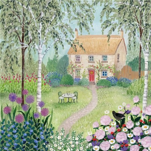 Cottage blank card notelet - card,
